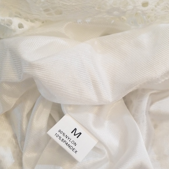 NWT HNNATTA White Lace Dress M - Picture 6 of 8